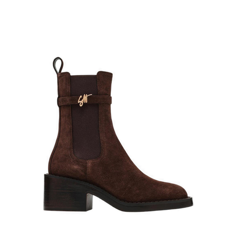 CHARITY-SM CHOCOLATE BROWN SUEDE