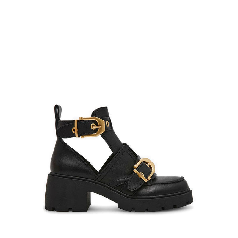 HARLOWS BLACK LEATHER