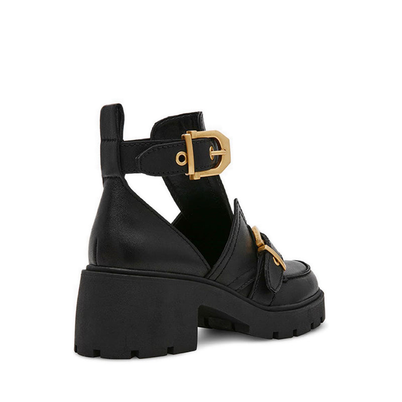 HARLOWS BLACK LEATHER