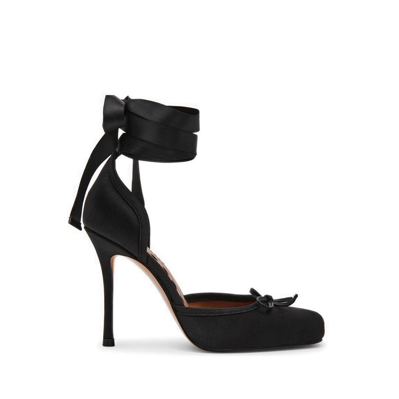 LARINA BLACK SATIN